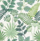 4014-26448 - Praslin Green Botanical Wallpaper