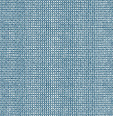 4014-26442 - Zia Blue Basketweave Wallpaper