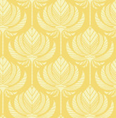 4014-26427 - Palmier Yellow Lotus Fan Wallpaper