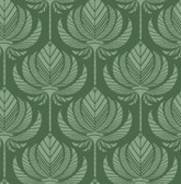4014-26426 - Palmier Green Lotus Fan Wallpaper