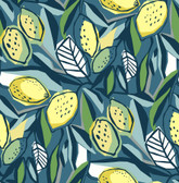 4014-26422 - Meyer Blue Citrus Wallpaper