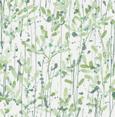 2975-26241 - Leandra Green Floral Trail Wallpaper