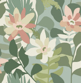 4014-26452 - Koko Green Floral Wallpaper