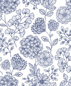2975-26205 - Ada Blue Floral Wallpaper