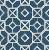 4014-26411 - Livia Dark Blue Trellis Wallpaper