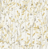 2975-26240 - Leandra Yellow Floral Trail Wallpaper