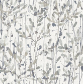 2975-26238 - Leandra Grey Floral Trail Wallpaper