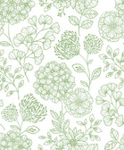 2975-26204 - Ada Green Floral Wallpaper