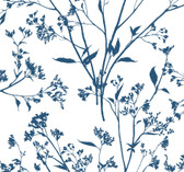 2927-80702 - Southport Indigo Delicate Branches Wallpaper