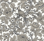 2927-80410 - Beaufort Black Peony Chinoiserie Wallpaper