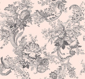 2927-81601 - Carmel Blush Baroque Florals Wallpaper