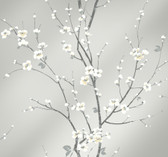 2927-81808 - Monterey Silver Mist Floral Branch Wallpaper