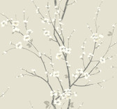 2927-81805 - Monterey Ivory Floral Branch Wallpaper