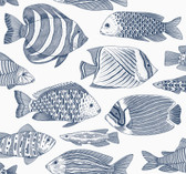 2927-80202 - Wailea Indigo Tropical School Wallpaper