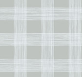 2927-80908 - Scarborough Grey Striated Plaid Wallpaper