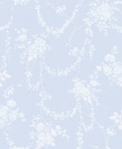 AST4170 - Chandelier Gates Blue Gemstone Floral Drape Wallpaper