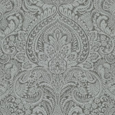 4019-86446 - Artemis Pewter Floral Damask Wallpaper