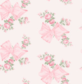 AST4169 - Rosa Beaux Pink Mint Large Bow Spot Wallpaper
