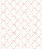 AST4114 - Baby Bow Faded Primrose Ribbon Trellis Wallpaper