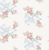 AST4113 - Rosa Beaux Pastel Blue Large Bow Spot Wallpaper
