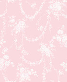 AST4110 - Chandelier Gates Easter Pink Floral Drape Wallpaper