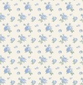AST4107 - Ikat Rose Blue Small Print Wallpaper