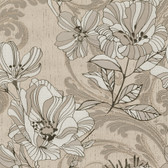 4019-86402 - Selene Gold Mucha Floral Wallpaper