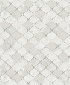 4105-86608 - Pilak Silver Ogee Tile Wallpaper