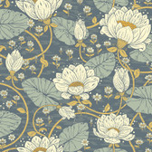 4080-83122 - Eva Blue Lotus Dreams Wallpaper
