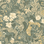 4080-83104 - Elise Sea Green Nouveau Gardens Wallpaper