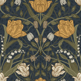 4080-44106 - Filippa Navy Tulip Wallpaper