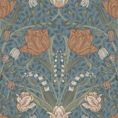 4080-33009 - Fillippa Blue Tulip Wallpaper