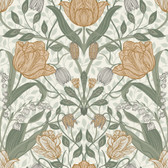 4080-33006 - Fillippa Green Tulip Wallpaper