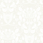4080-83130 - Berit Bone Floral Crest Wallpaper