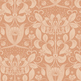 4080-83128 - Berit Coral Floral Crest Wallpaper