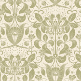 4080-83127 - Berit Olive Floral Crest Wallpaper