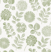 4066-26531 - Inge Moss Floral Block Print Wallpaper
