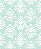 4081-26327 - Keaton Aqua Medallion Wallpaper