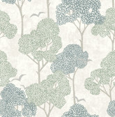 4066-26542 - Lykke Green Textured Tree Wallpaper