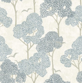 4066-26540 - Lykke Blue Textured Tree Wallpaper