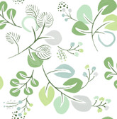 4066-26565 - Jonah Light Green Leaf Trail Wallpaper