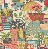 4066-26558 - Fika Plum Blissful Birds & Blooms Wallpaper