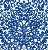 4081-26332 - Marni Blue Fruit Damask Wallpaper