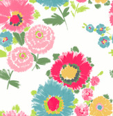 4081-26326 - Essie Pink Painterly Floral Wallpaper