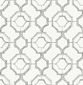 4081-26315 - Gallina Charcoal Trellis Wallpaper