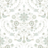 4066-26513 - Britt Neutral Embroidered Damask Wallpaper