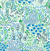 4081-26350 - Chilton Blue Wildflowers Wallpaper