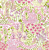 4081-26349 - Chilton Pink Wildflowers Wallpaper