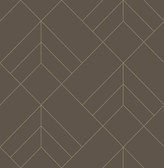 4066-26549 - Sander Chocolate Geometric Wallpaper