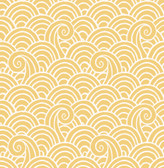 4081-26307 - Alorah Yellow Wave Wallpaper